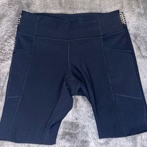 Navy Scalloped Lulu leggings